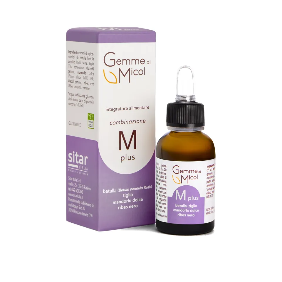 Sitar Gemme di Micol M plus gocce 30 ml betulla ribes nero
