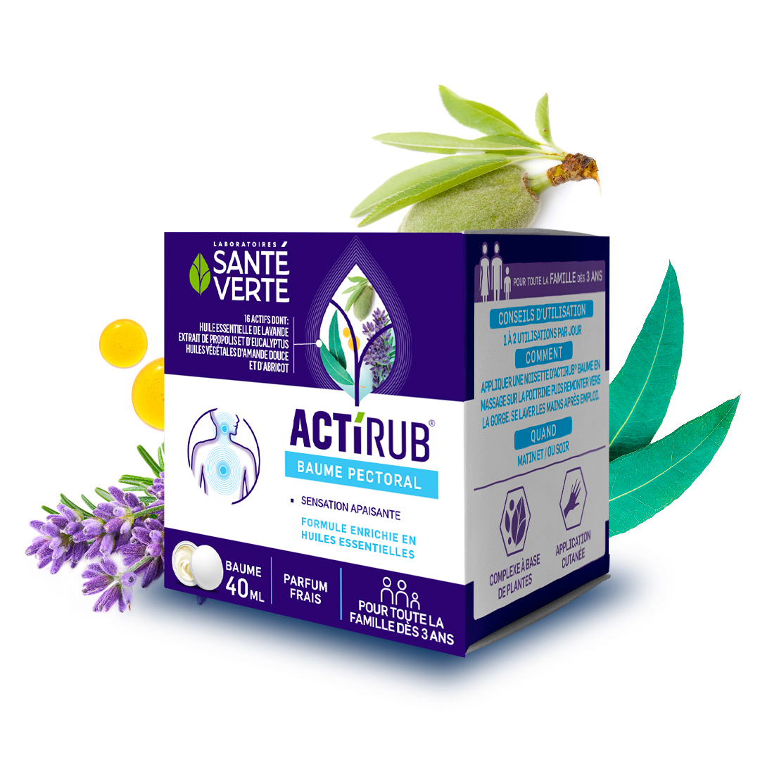 Santé Verte Actirub Baume Pettorale balsamo oli essenziali e propoli