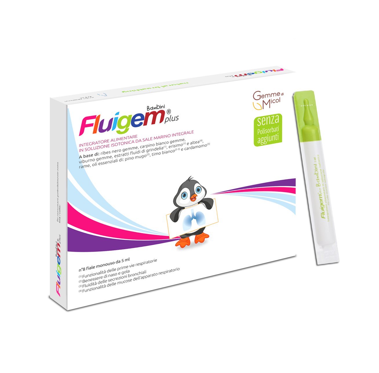 Sitar Fitodal Fluigem Plus Bambini 8 fiale vie respiratorie