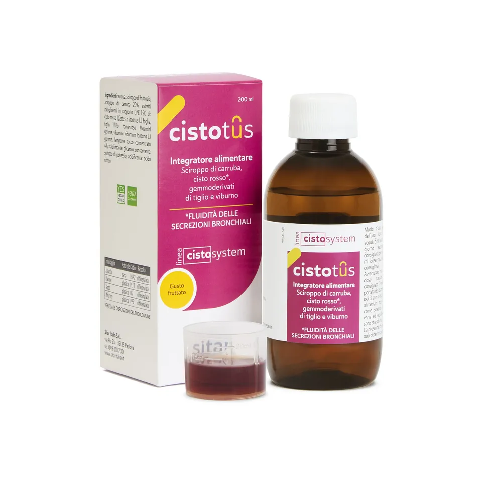 Sitar Cistosystem Cistotus sciroppo 200 ml bronchi frutta