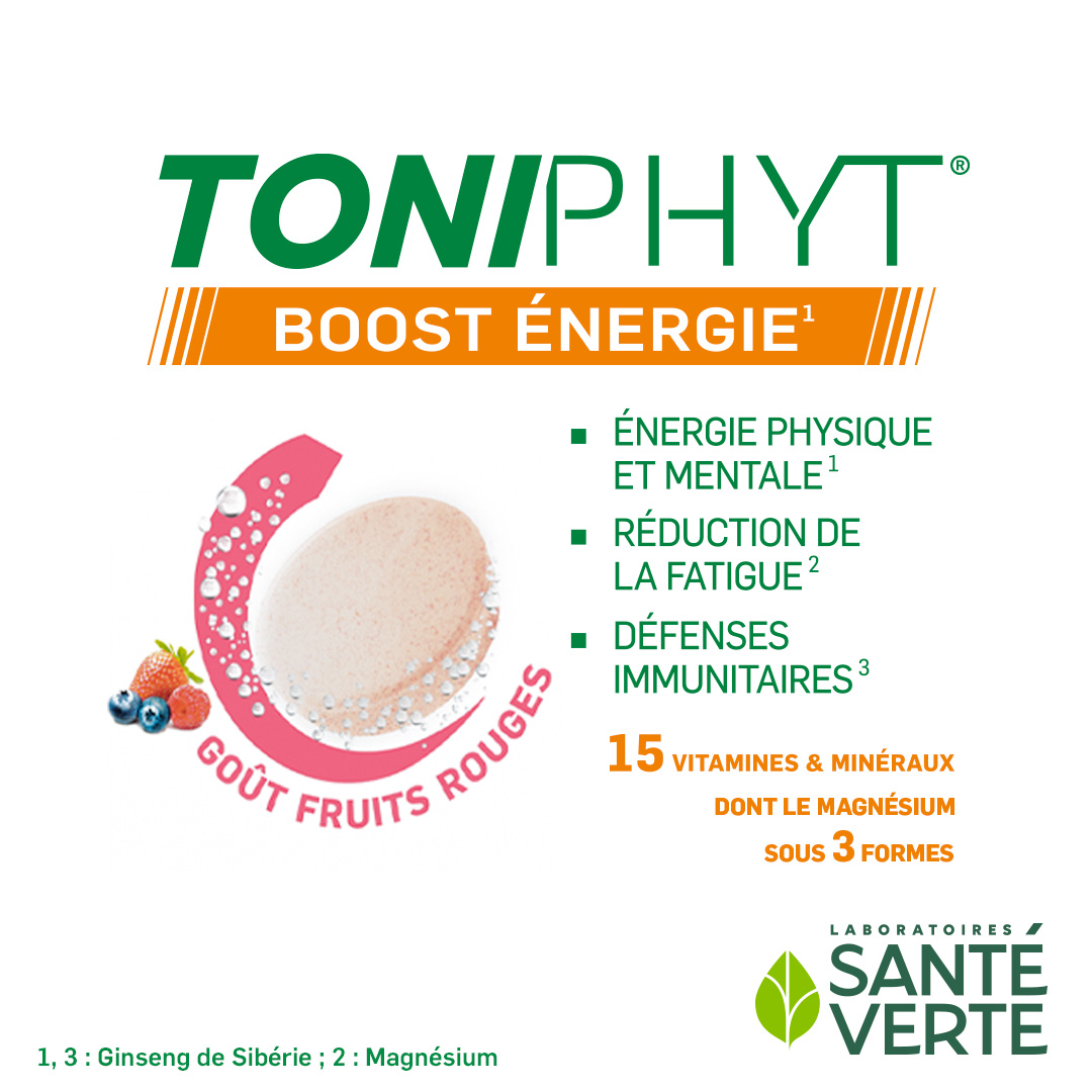 Santé Verte Toniphyt Boost Energia Frutti Rossi effervescente