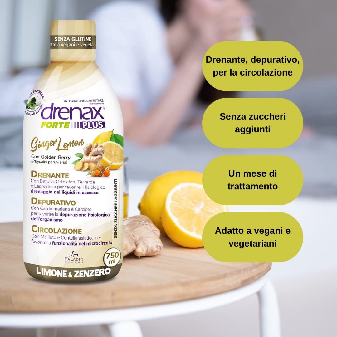 Drenax Forte Ginger&Lemon drenante 750 ml ritenzione