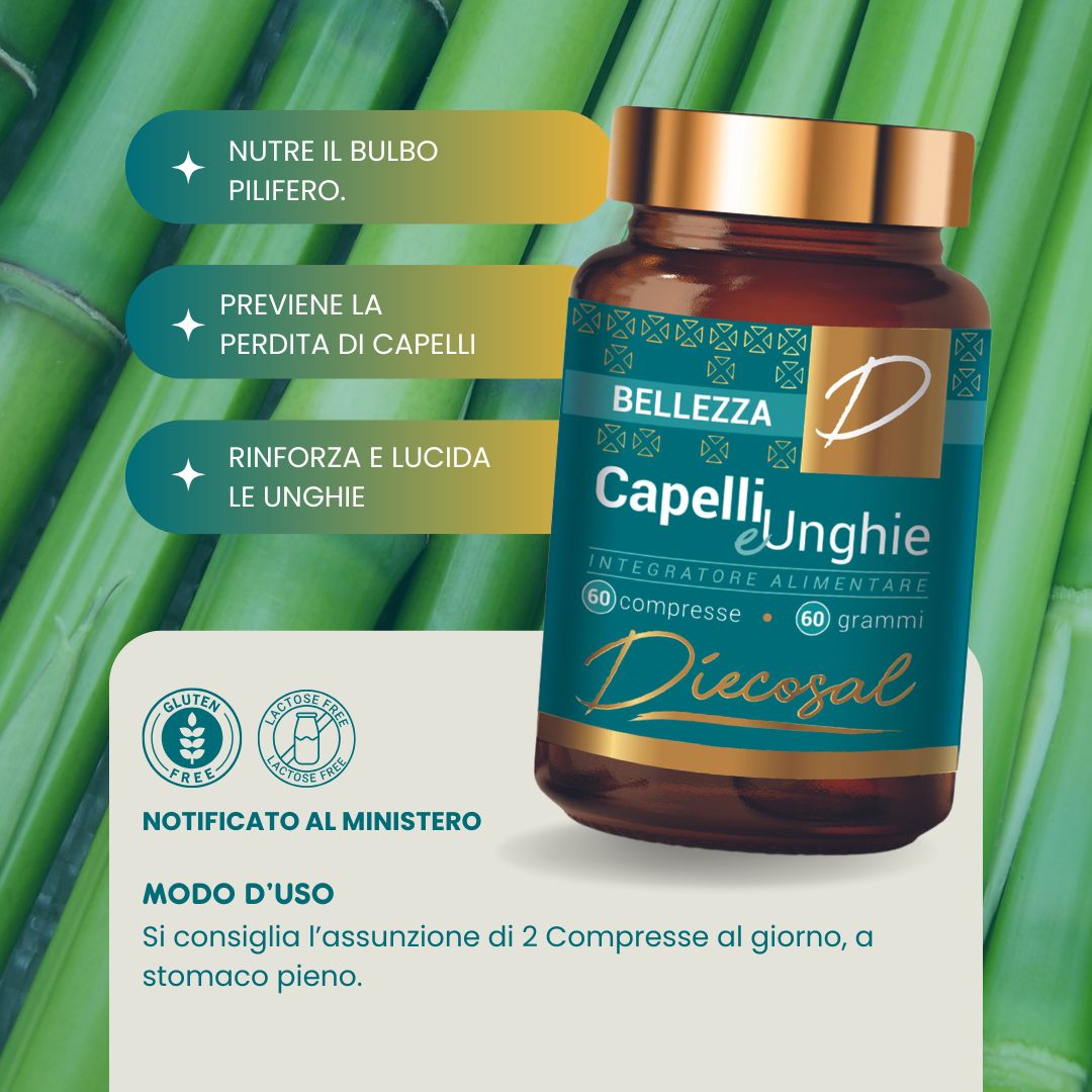 Spazio Ecosalute Diecosal Capelli & Unghie Compresse 60 pz Zinco