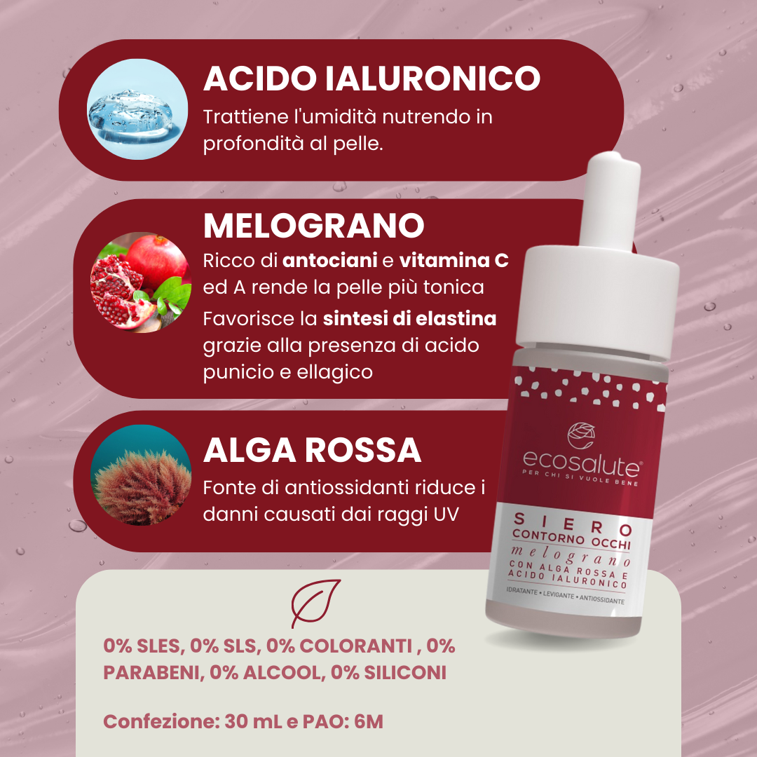 Spazio Ecosalute Cosmetica Siero Contorno Occhi Melograno 30 ml