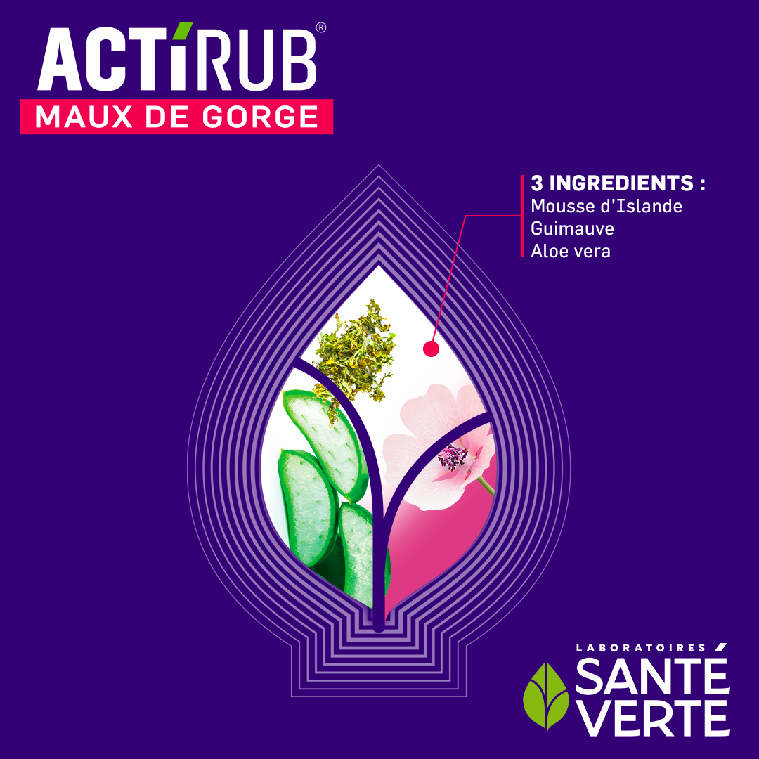 Santé Verte Actirub Pastiglie Gola Barriera 24 pz