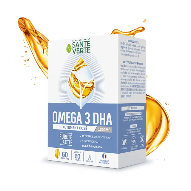 Santé Verte Mémoire Omega 3 DHA 1000 mg integratore memoria