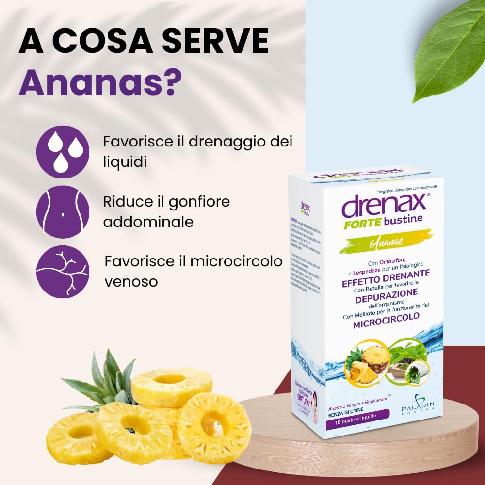 Drenax Forte Ananas drenante 15 bustine microcircolo