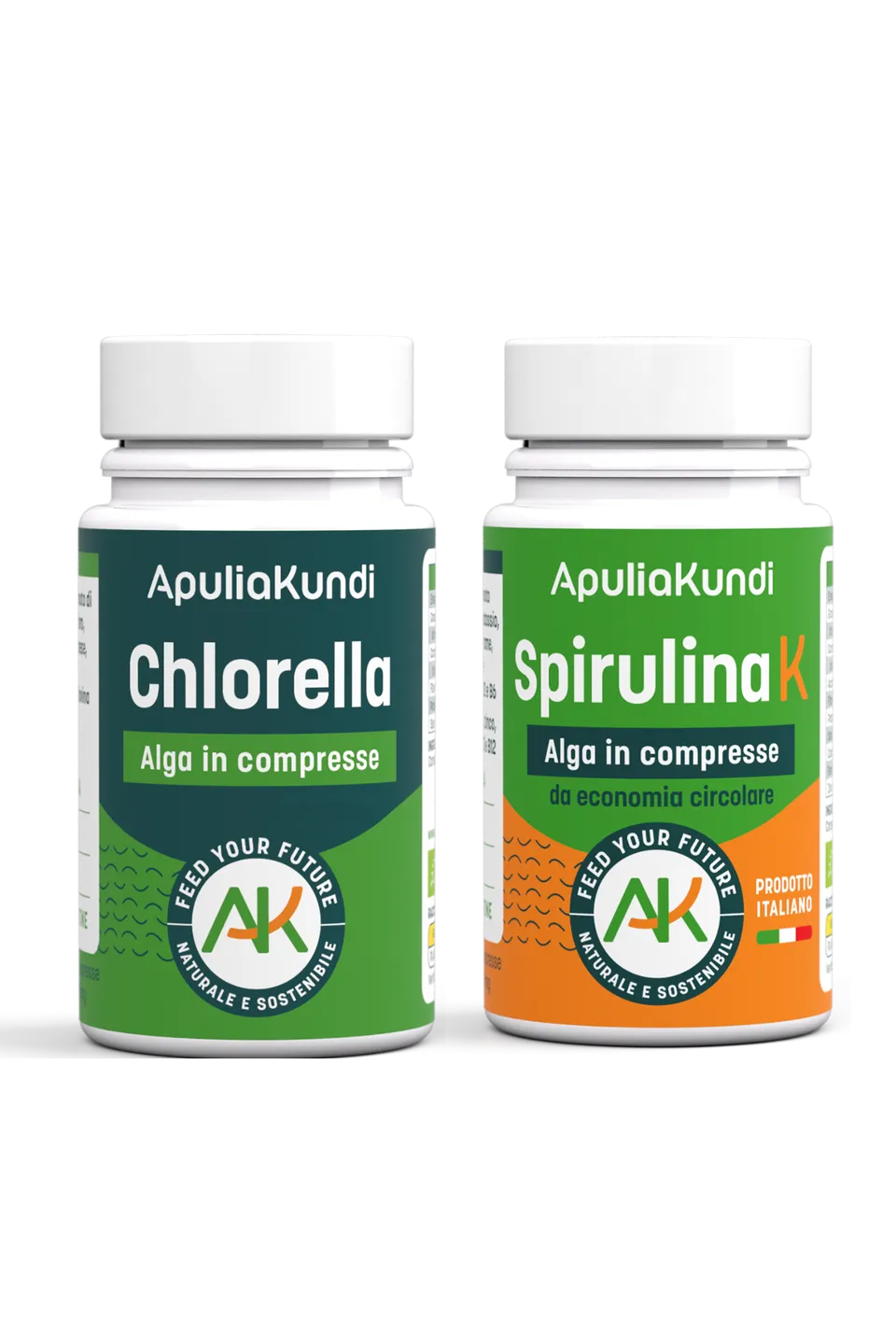 Apuliakundi Spirulina BIO K + Chlorella BIO compresse mix alghe