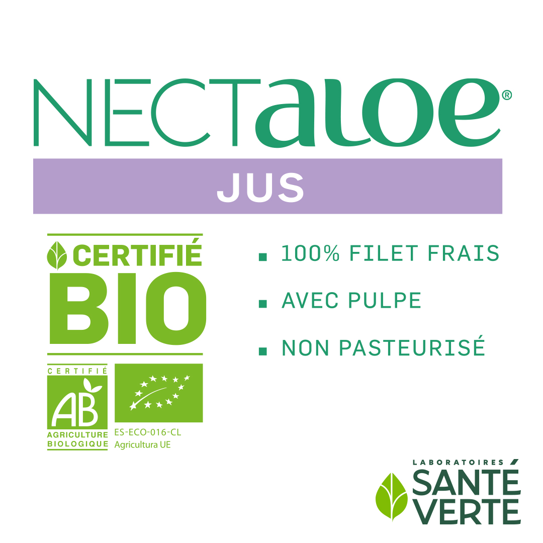 Santé Verte Nectaloe Jus Bio Succo Aloe Vera Biologico Vegetariano