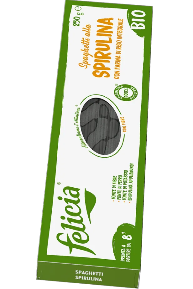 Apuliakundi Pasta Felicia spaghetti spirulina senza glutine bio