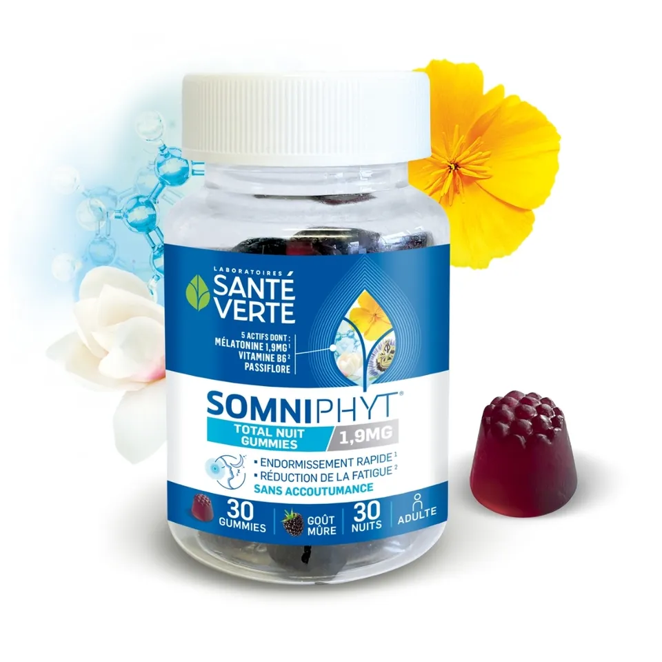 Santé Verte Somniphyt 30 Gummies melatonina gusto mora