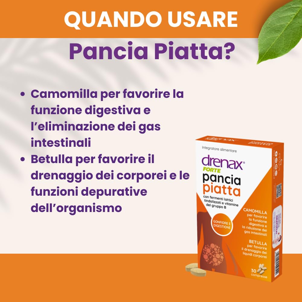 Drenax Forte Pancia Piatta integratore 30 compresse gonfiore