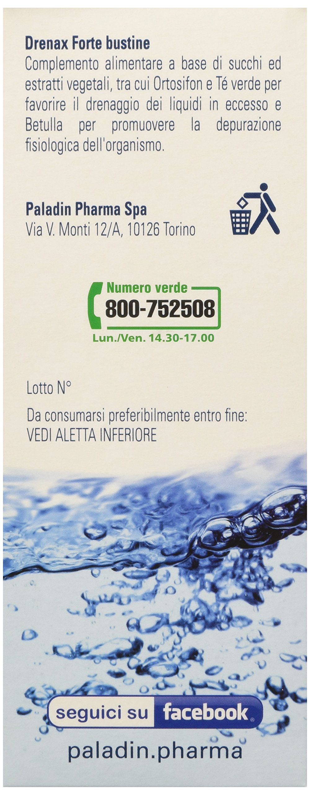 Drenax Forte Mirtillo Uva drenante 15 bustine stick