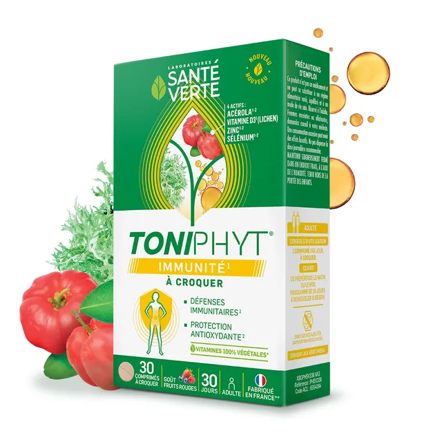 Santé Verte Toniphyt Immunità masticabile difese zinco e acerola