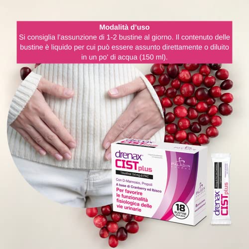 Drenax Forte Cist Plus integratore vie urinarie 18 stick