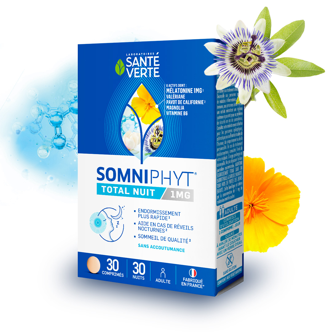 Santé Verte Somniphyt Total Nuit melatonina 1 mg sonno
