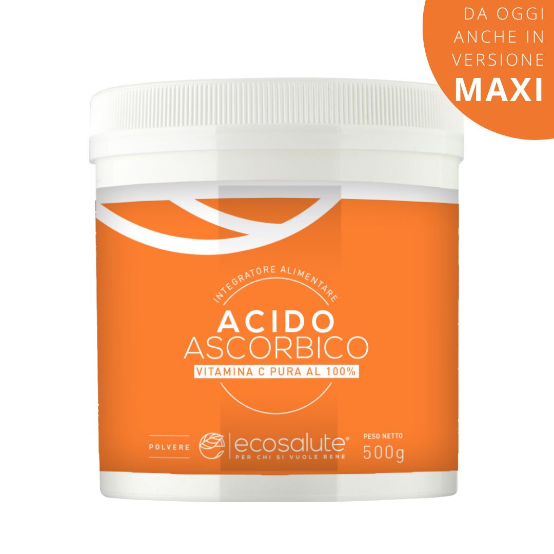 Spazio Ecosalute Acido Ascorbico Puro Vitamina C Polvere 500 g