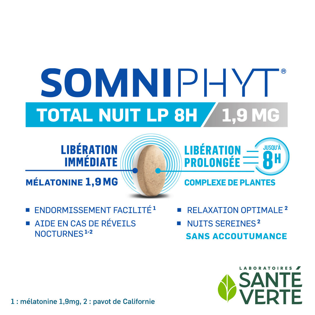 Sante Verte Somniphyt Total Nuit LP 1,9 mg integratore sonno notte