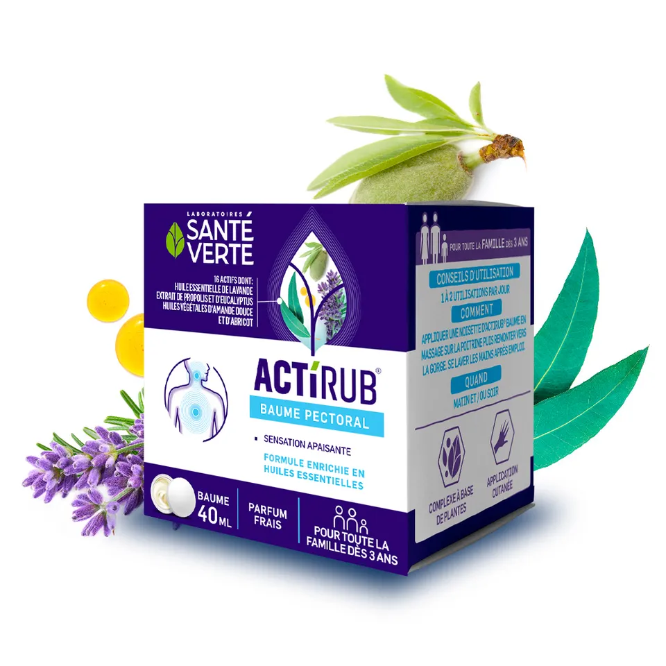 Santé Verte Actirub Baume Pettorale balsamo oli essenziali e propoli