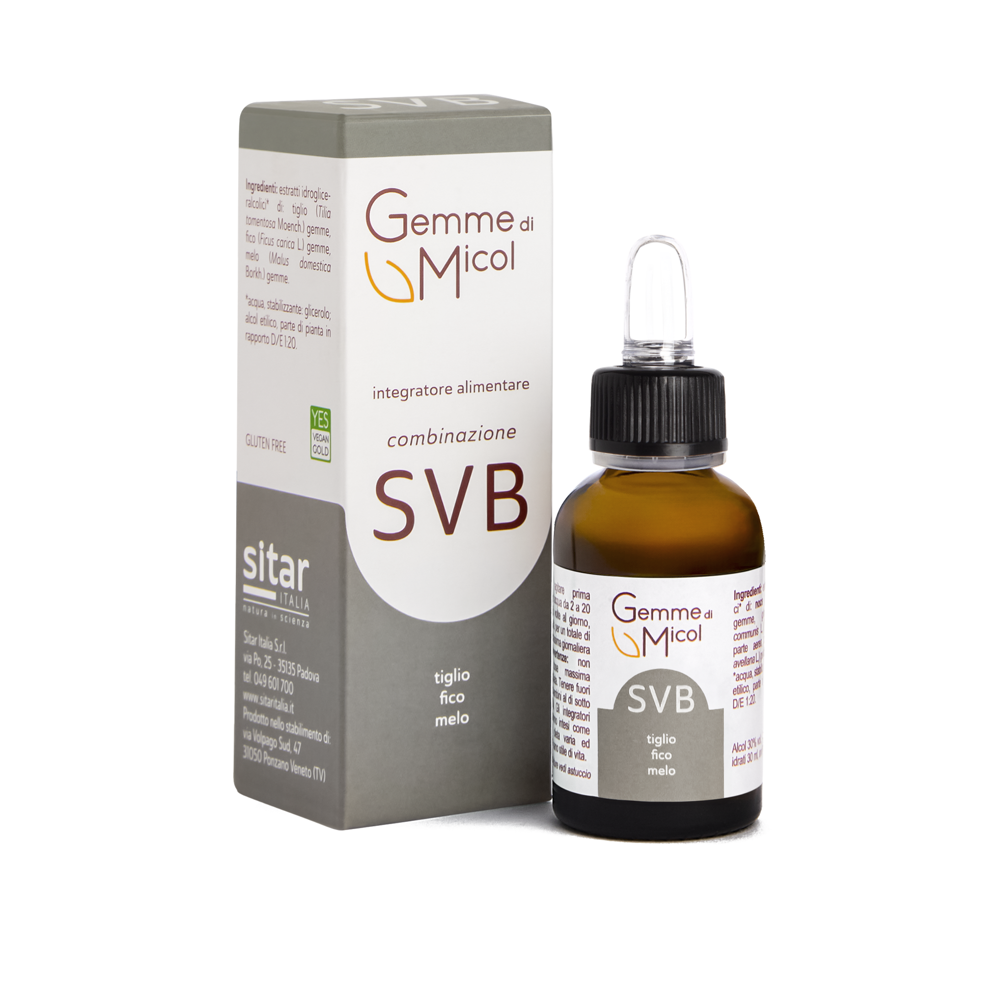 Sitar Gemme di Micol SVB gocce 30 ml tiglio fico melo