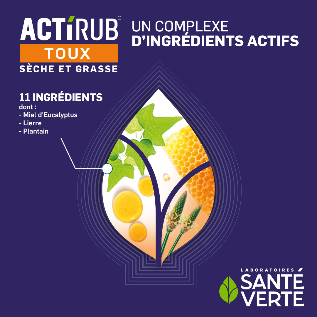 Sante Verte Actirub Sirop Toux sciroppo tosse miele