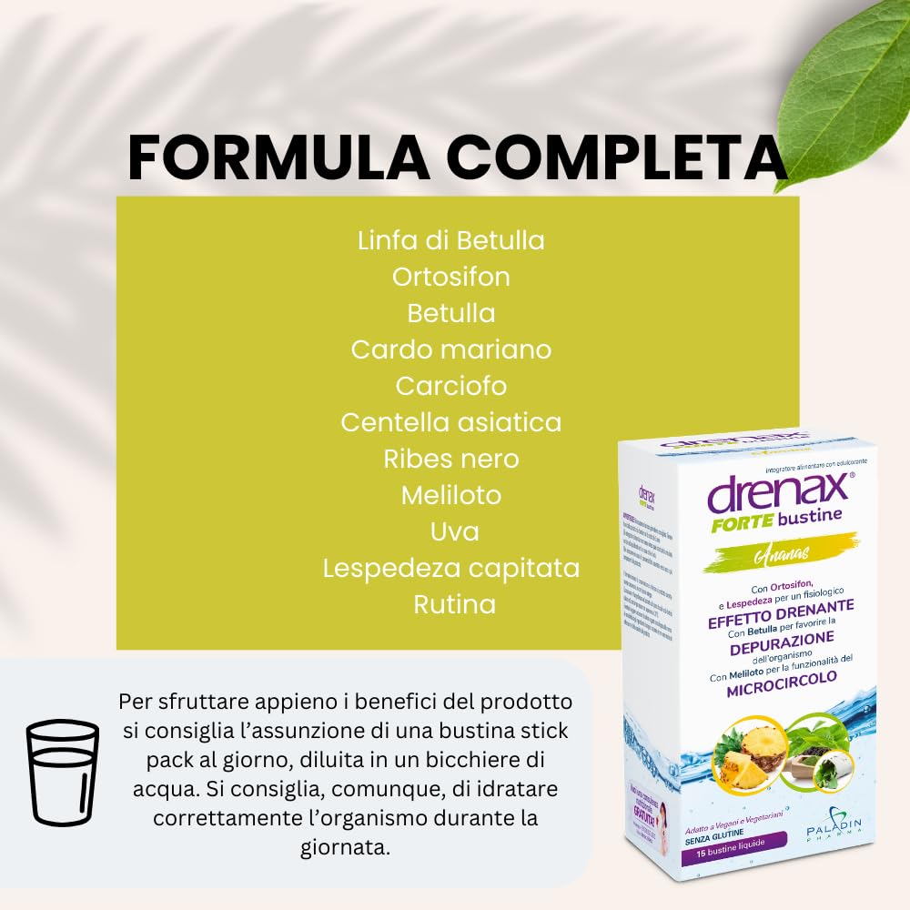 Drenax Forte Ananas drenante 15 bustine microcircolo
