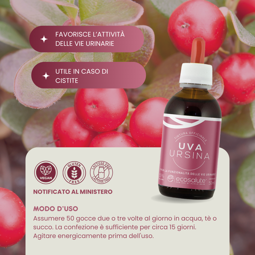 Spazio Ecosalute Uva Ursina Tintura Vie Urinarie Gocce 50 ml