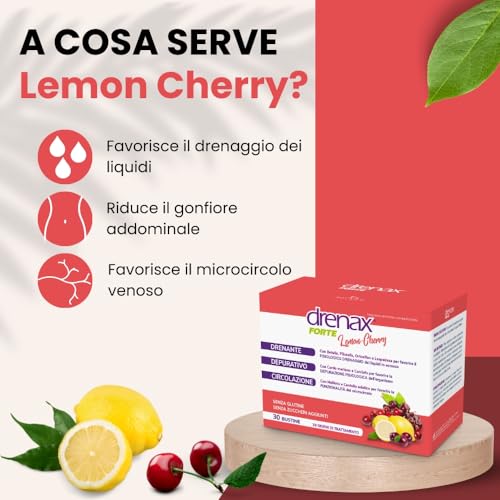 Drenax Forte Lemon Cherry drenante 30 bustine depurativo