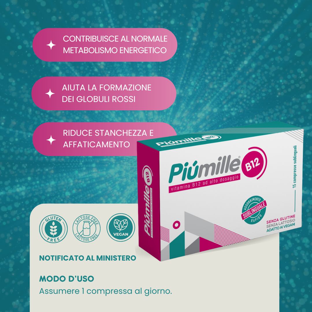 Spazio Ecosalute PiùMille B12 sublinguale 15 compresse
