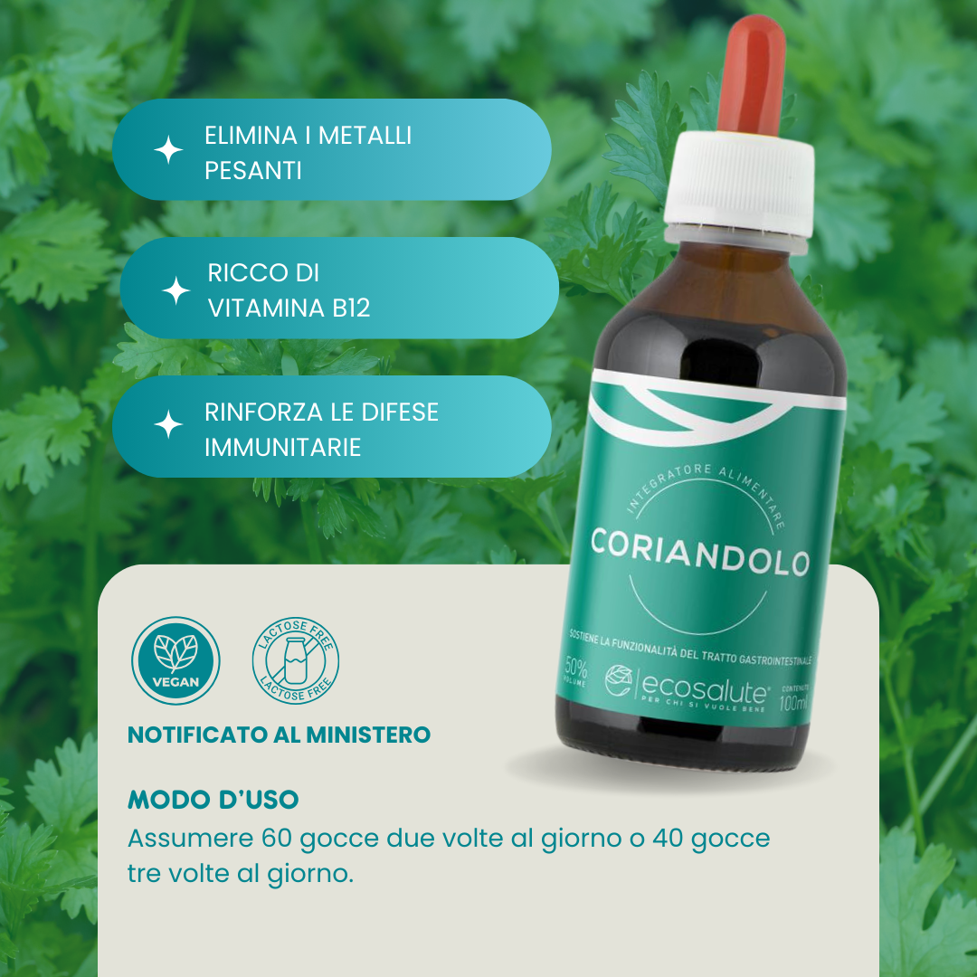 Spazio Ecosalute Chelazione Tintura Coriandolo Gocce 100 ml Digestione