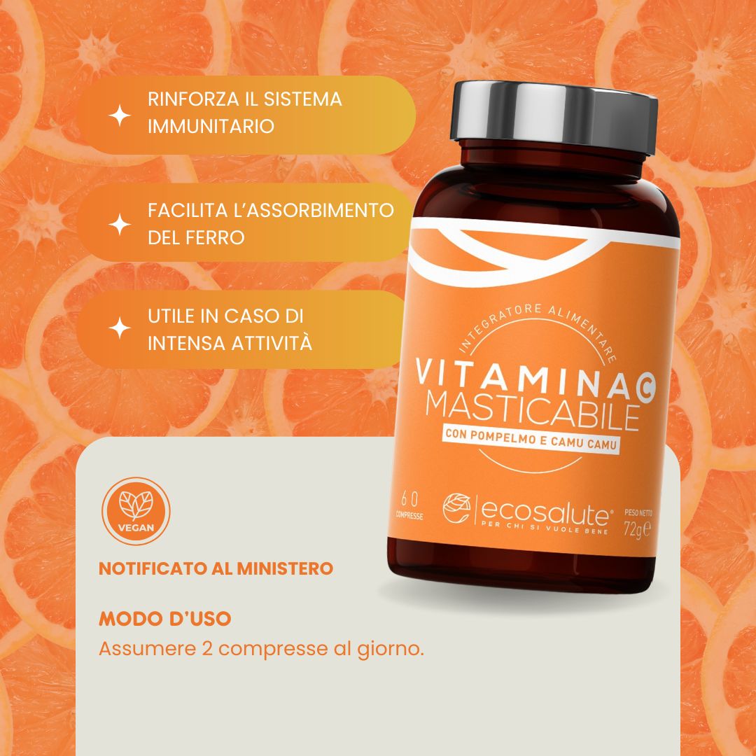Spazio Ecosalute Vitamina C Masticabile 100 Compresse Camu Camu