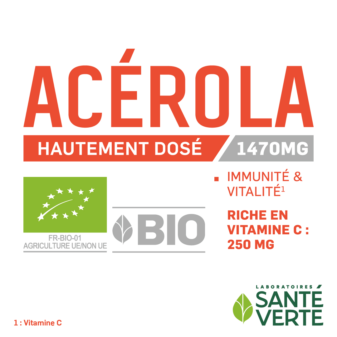 Sante Verte Acerola Bio integratore vitamina C 250 mg