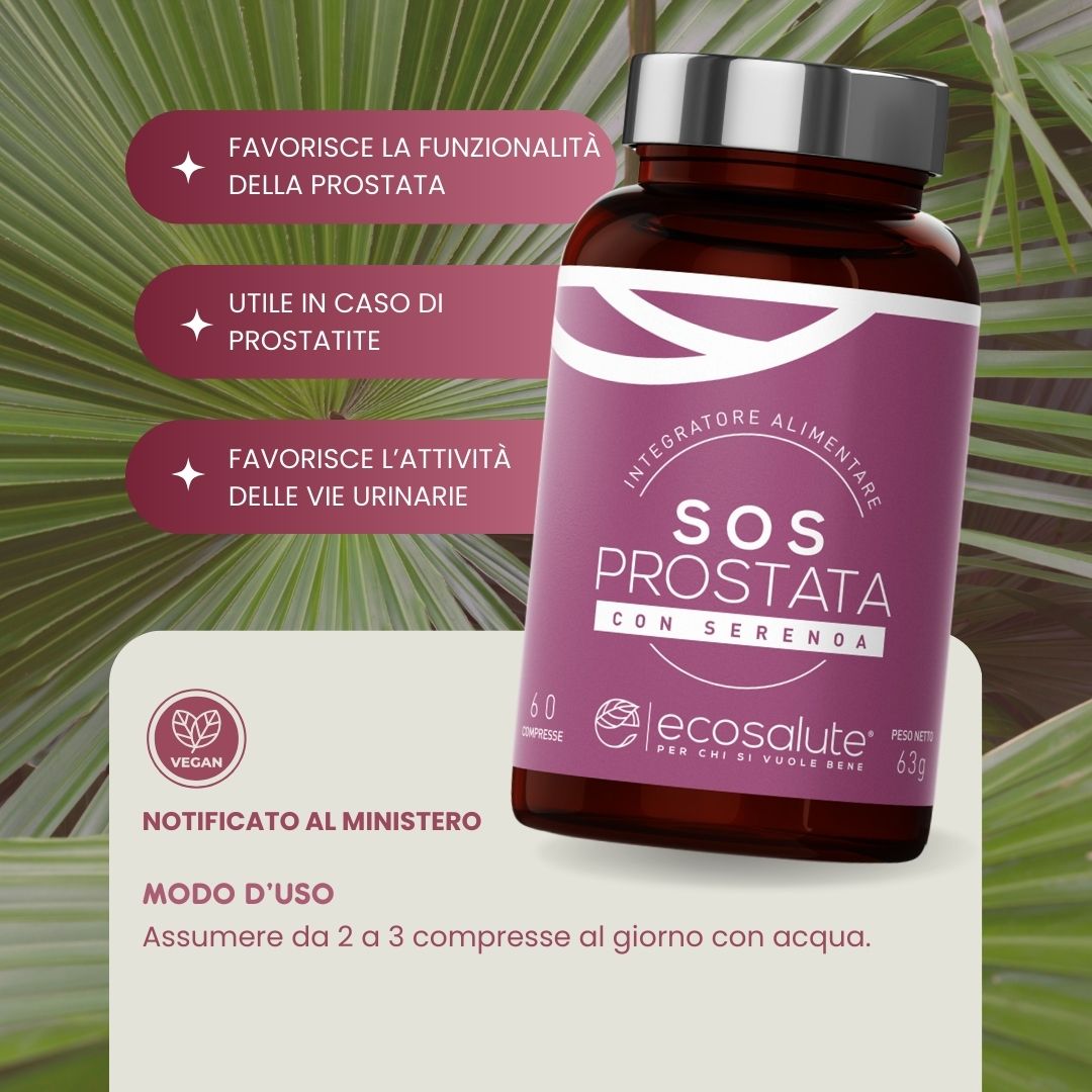 Spazio Ecosalute SOS Prostata integratore 60 compresse serenoa zucca