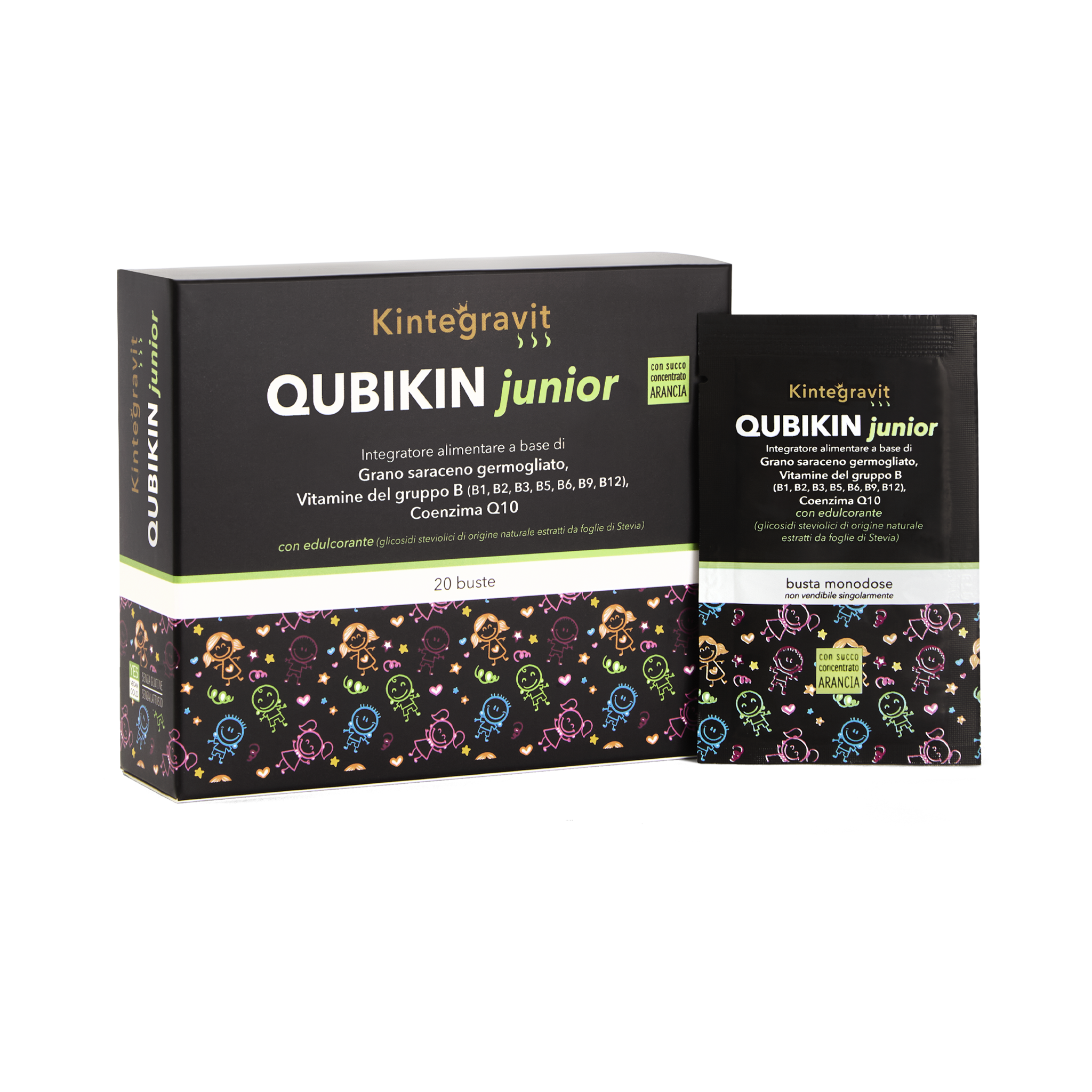 Sitar Kintegravit Qubikin Junior buste 20 arancia energia