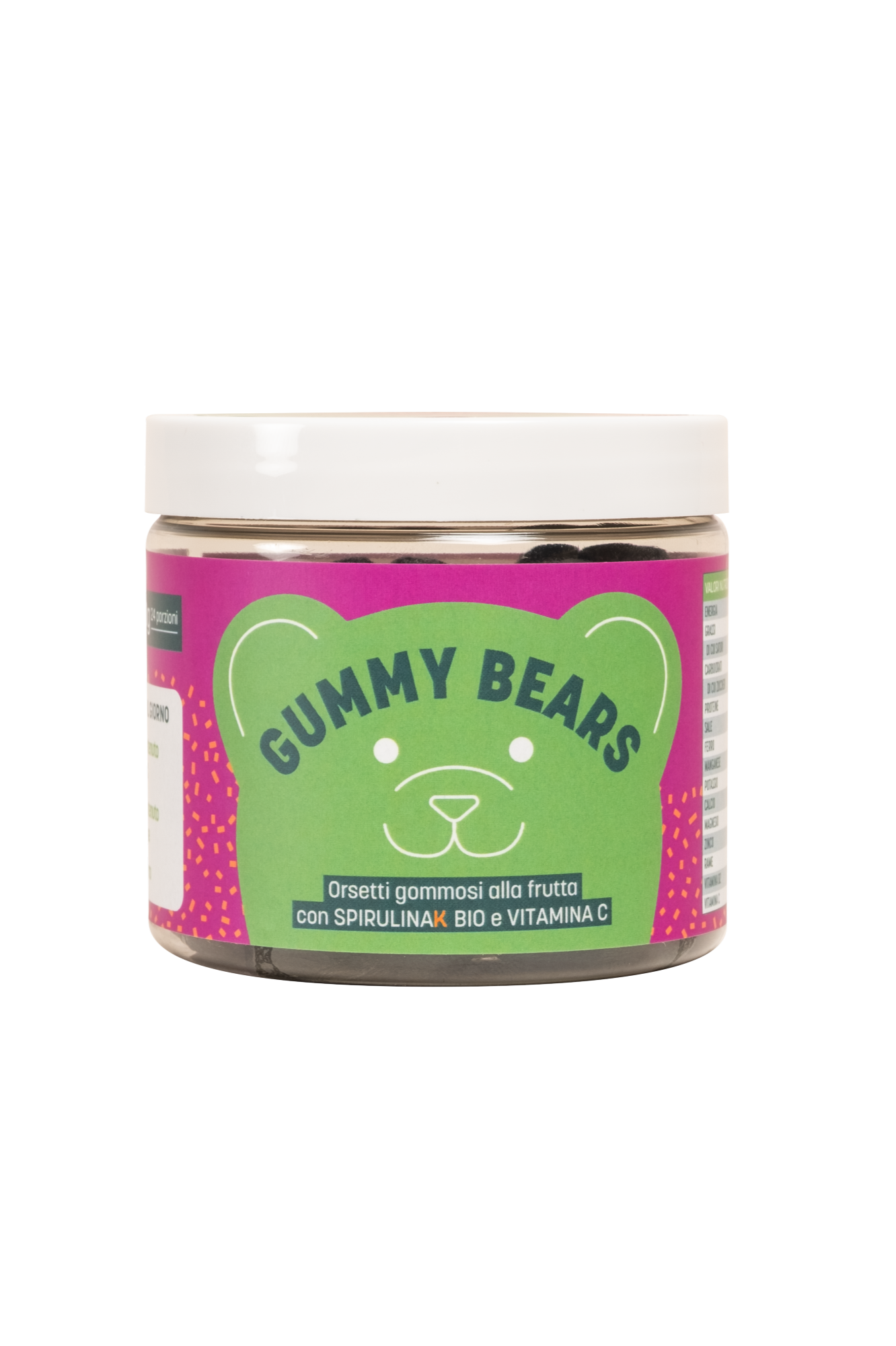 Apuliakundi Snack Gummy Bears orsetti frutta spirulina vitamina C