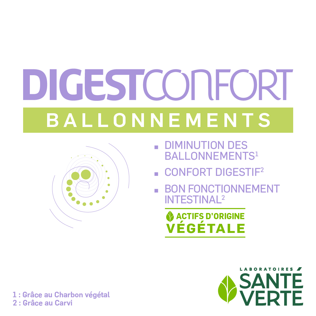 Sante Verte DigestConfort Ballonnements digestivo carbone vegetale