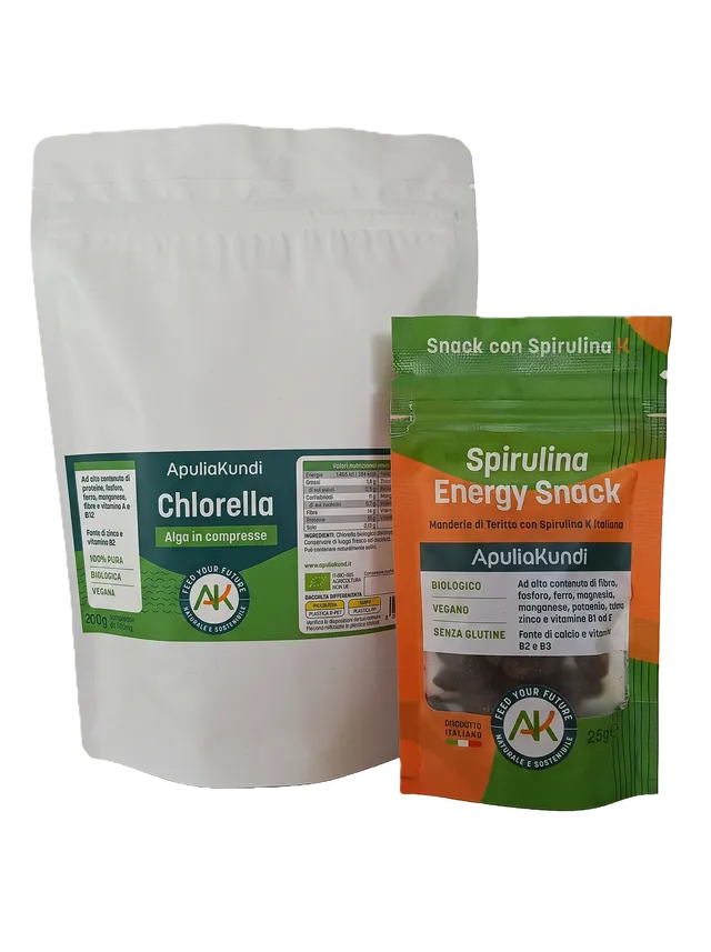 Apuliakundi Chlorella BIO compresse 200g ricarica depurativa
