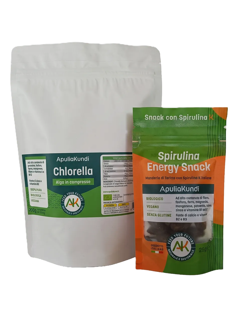 Apuliakundi Chlorella BIO compresse 200g ricarica depurativa