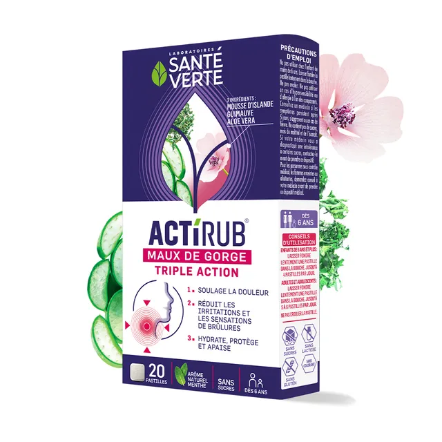 Santé Verte Actirub Pastiglie Gola Barriera 24 pz