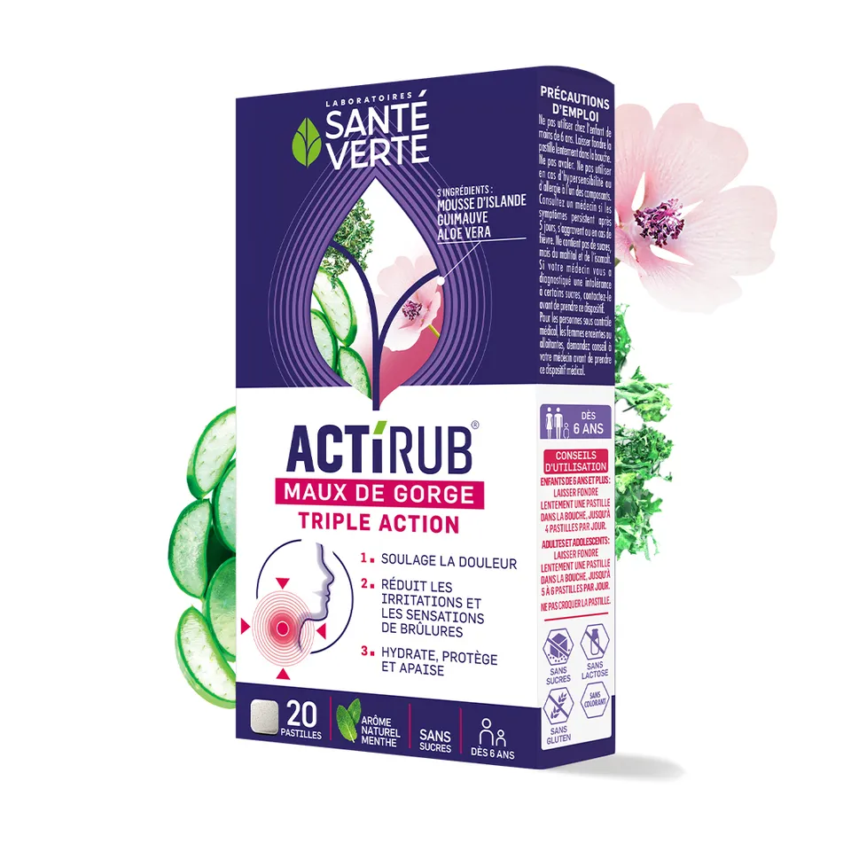 Santé Verte Actirub Pastiglie Gola Barriera 24 pz