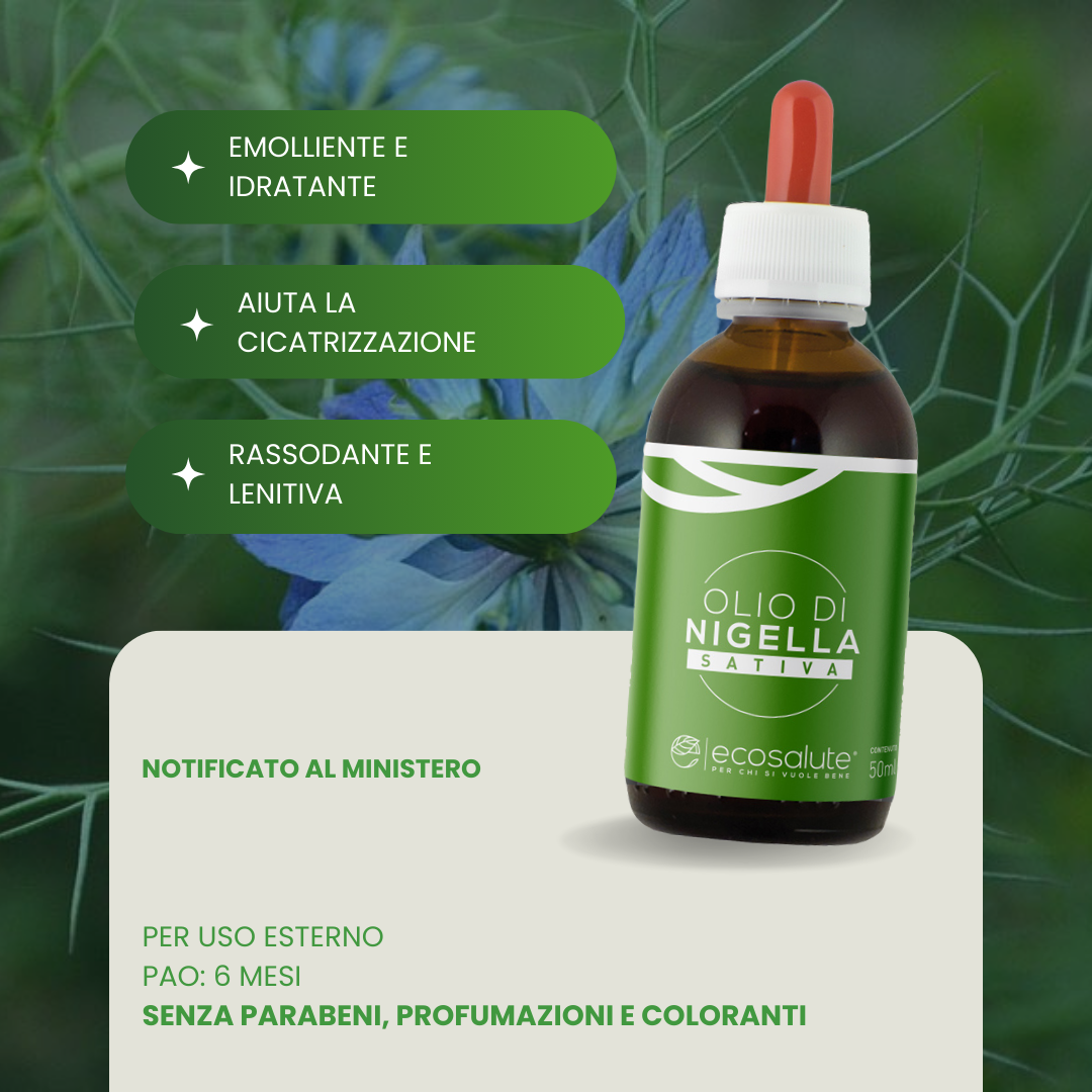 Spazio Ecosalute Nigella Sativa Olio Vegetale Pelle 50 ml