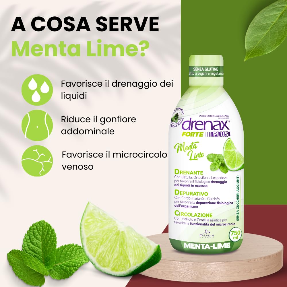 Drenax Forte Menta e Lime drenante 750 ml depurativo