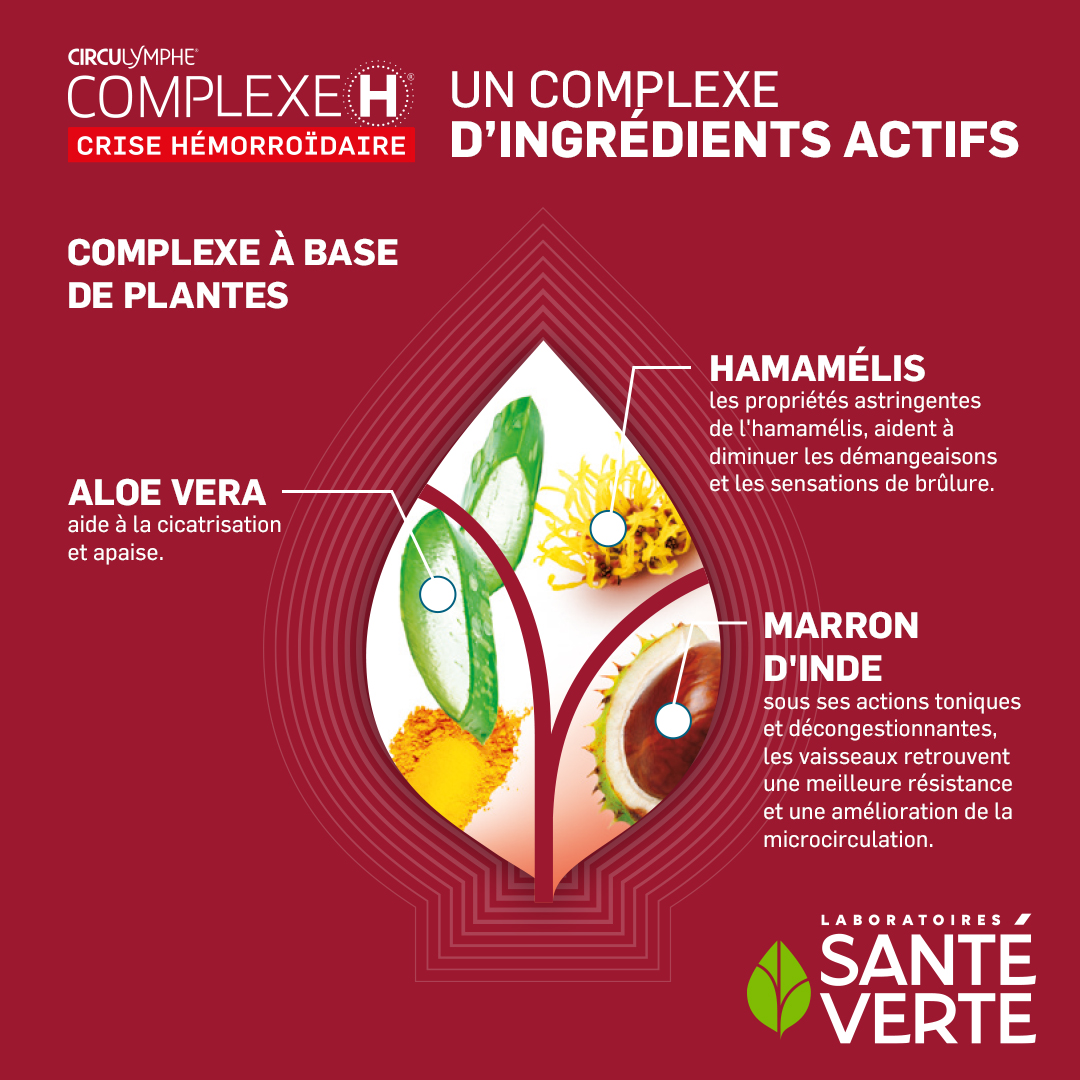 Santé Verte Circulymphe Complexe H supposte emorroidi