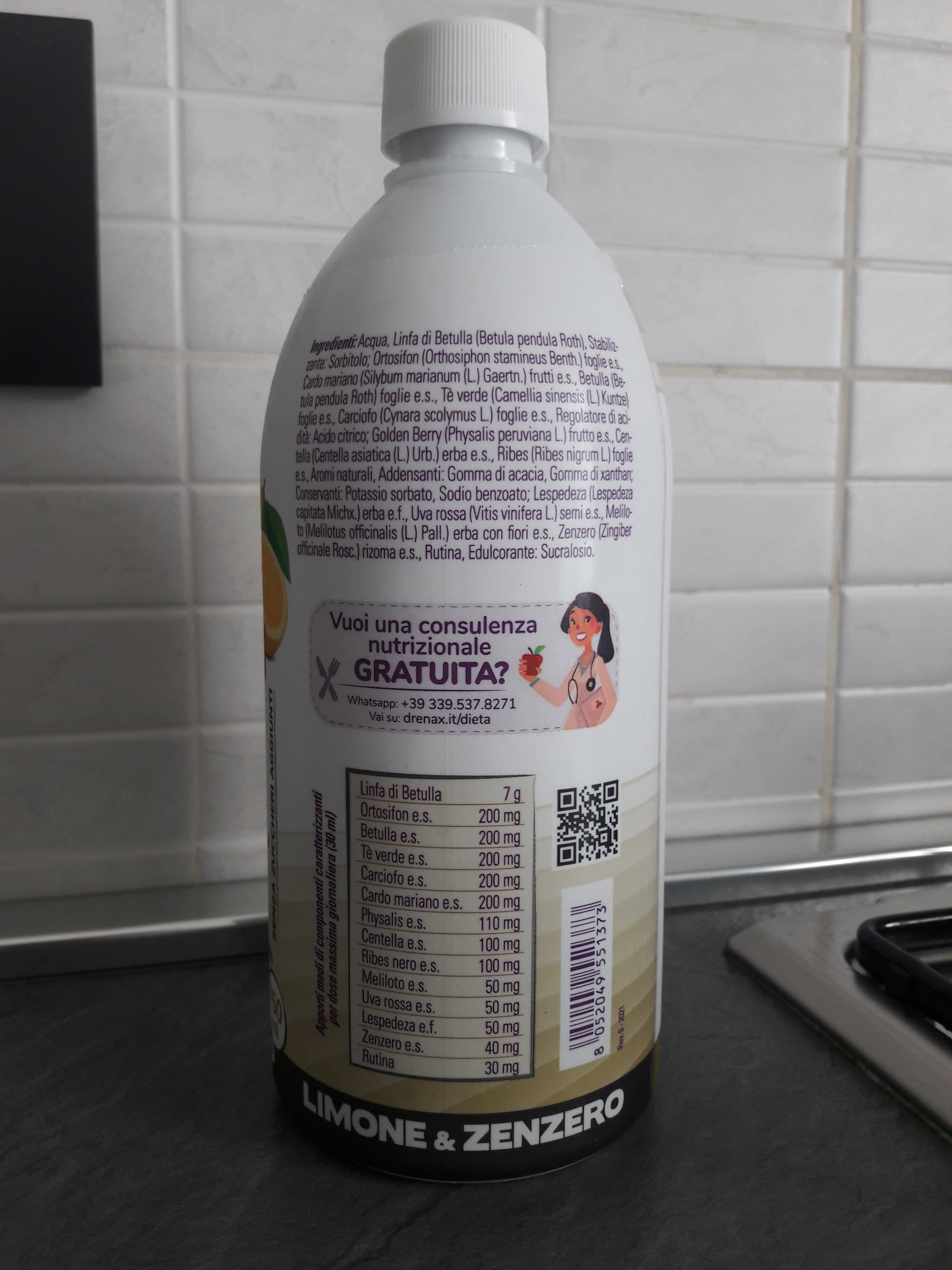 Drenax Forte Ginger&Lemon drenante 750 ml ritenzione