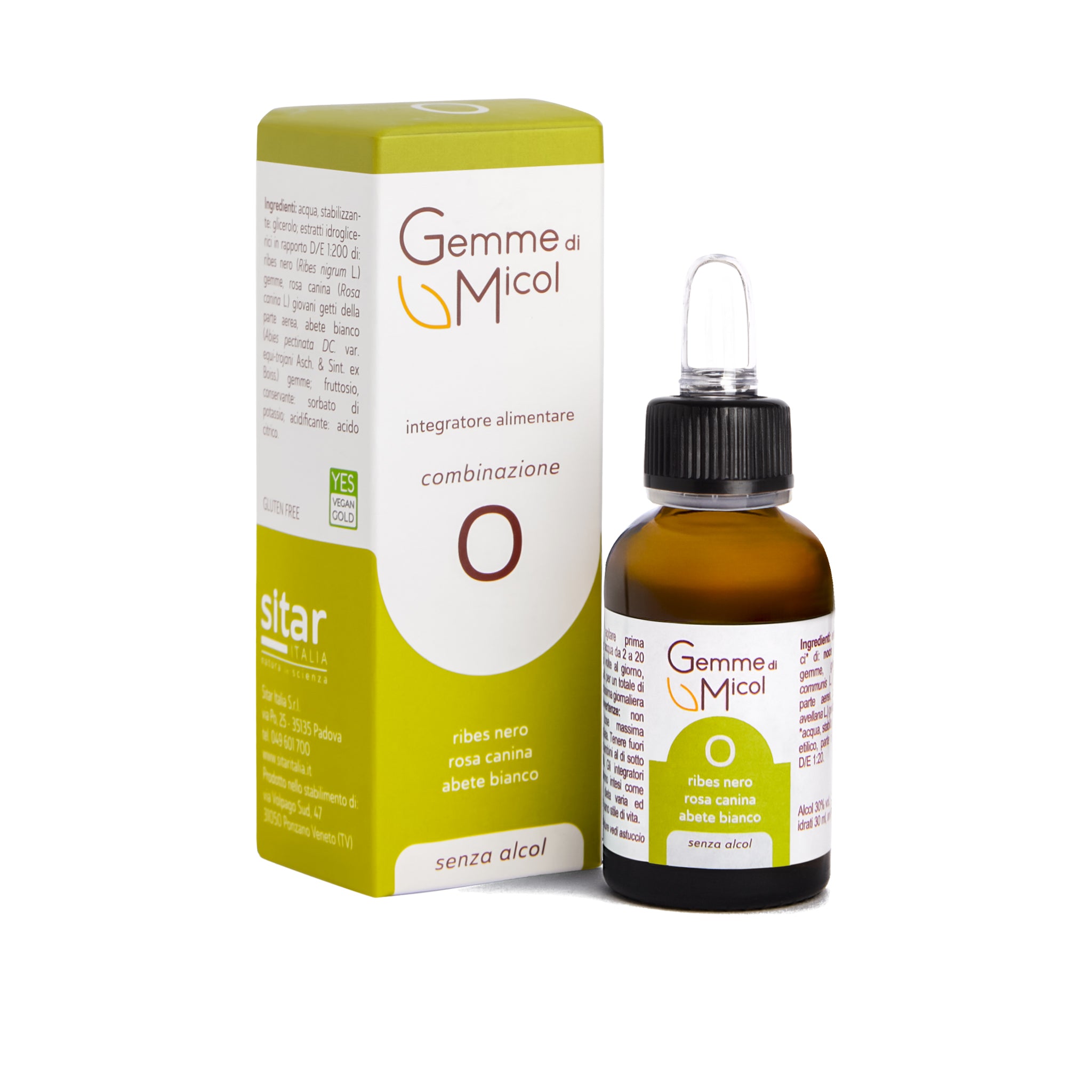 Sitar Gemme di Micol O gocce 33 ml senza alcool naso gola