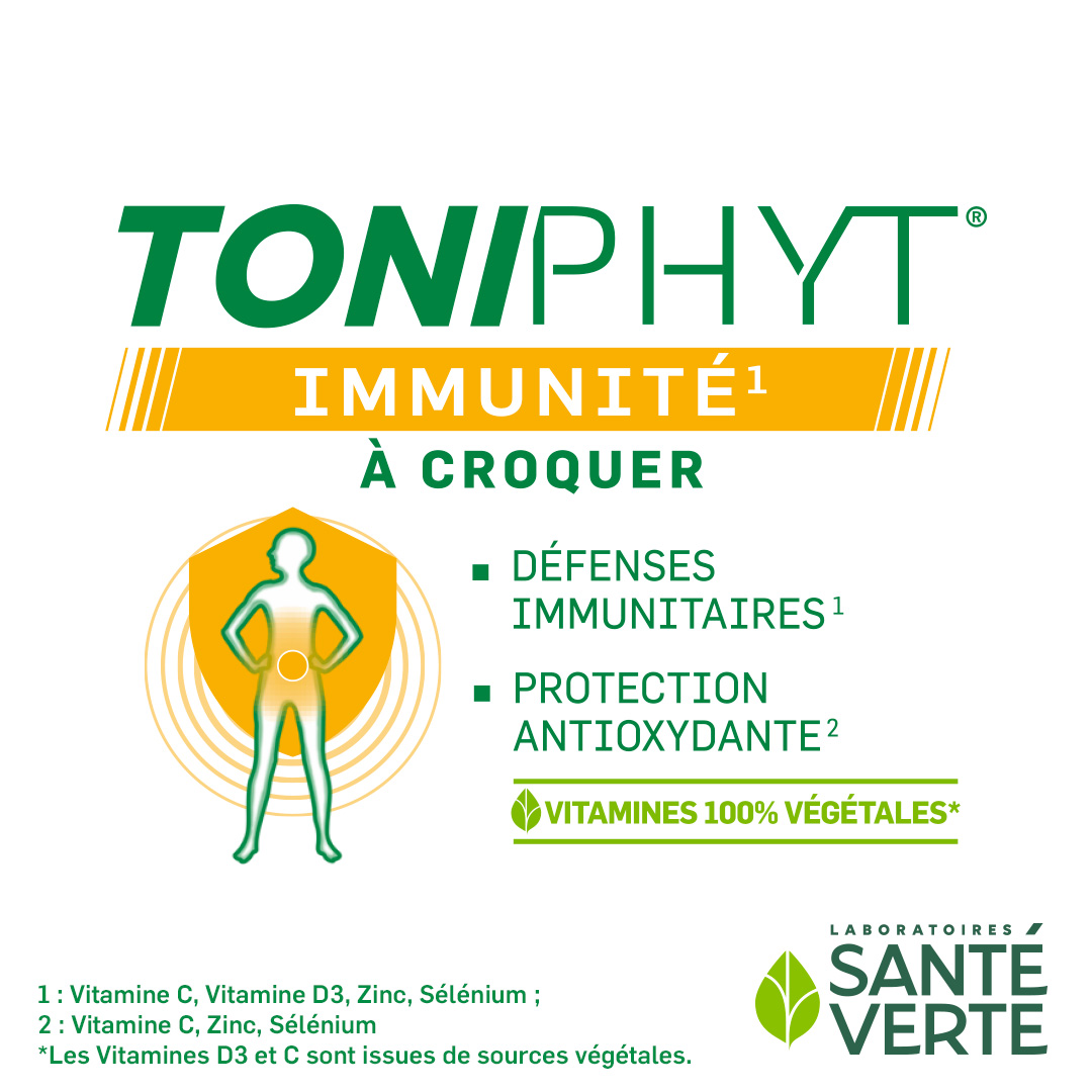 Santé Verte Toniphyt Immunità masticabile difese zinco e acerola
