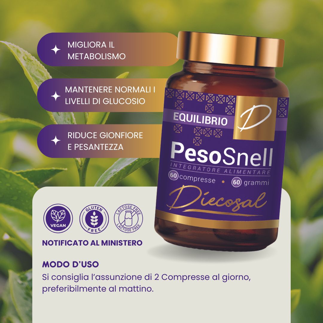 Spazio Ecosalute Diecosal PesoSnell 60 compresse metabolismo