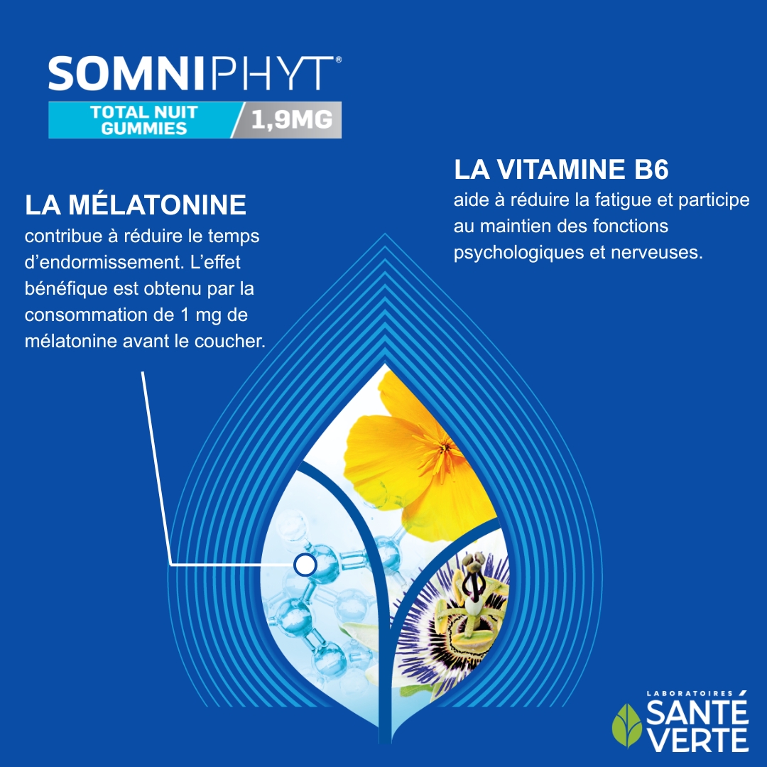 Santé Verte Somniphyt 60 Gummies integratore sonno melatonina mora