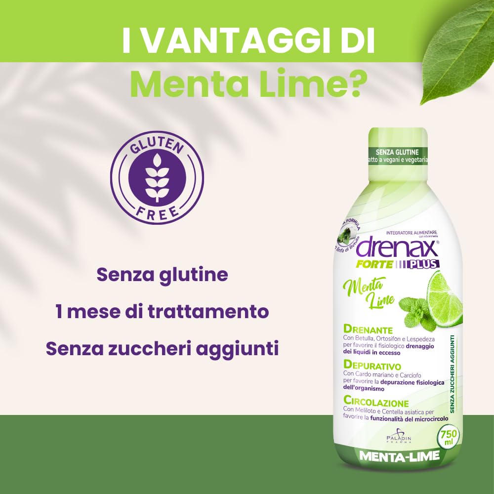 Drenax Forte Menta e Lime drenante 750 ml depurativo