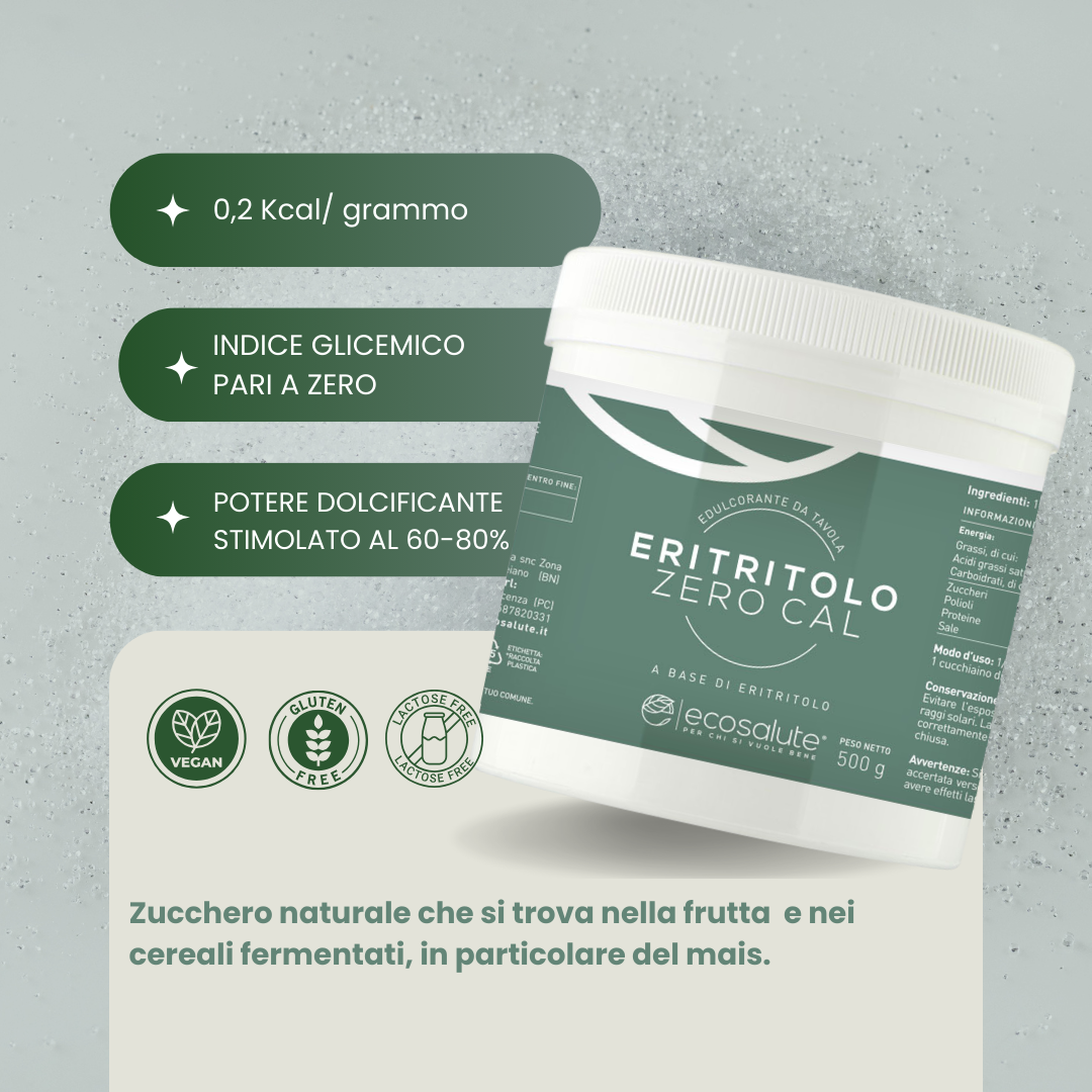 Spazio Ecosalute Eritritolo Zero Cal dolcificante 500 g zero calorie
